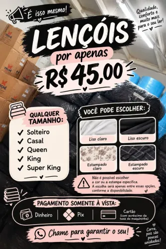 Lençol + fronhas - LENÇÓIS LD