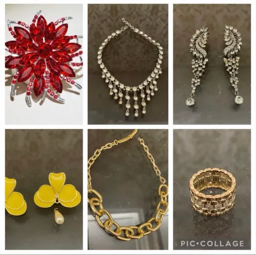 Kit 6 sem joias e fokheados a ouro 18