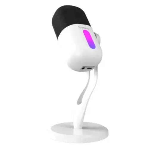 Microfone Gamer | Pcyes Volini | RGB | USB | Branco ou Preto - Loja Fernandes Hardware