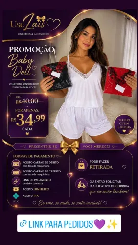 Baby Doll confortável (adulto)