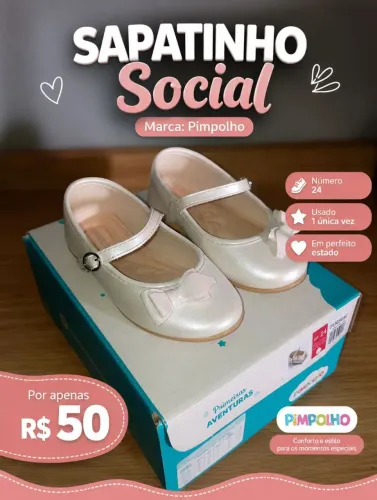 Sapato infantil número 24