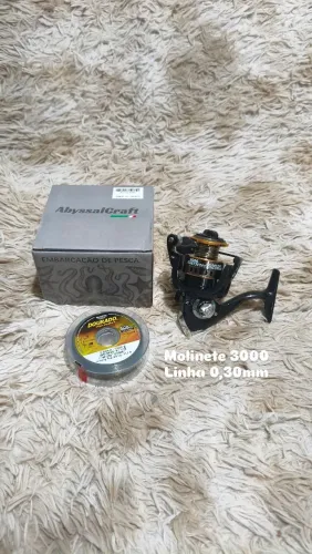 Molinete 3000 com linha 0,30mm