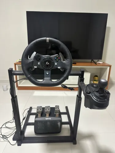 Volante gamer g920 completo com câmbio e cockpit