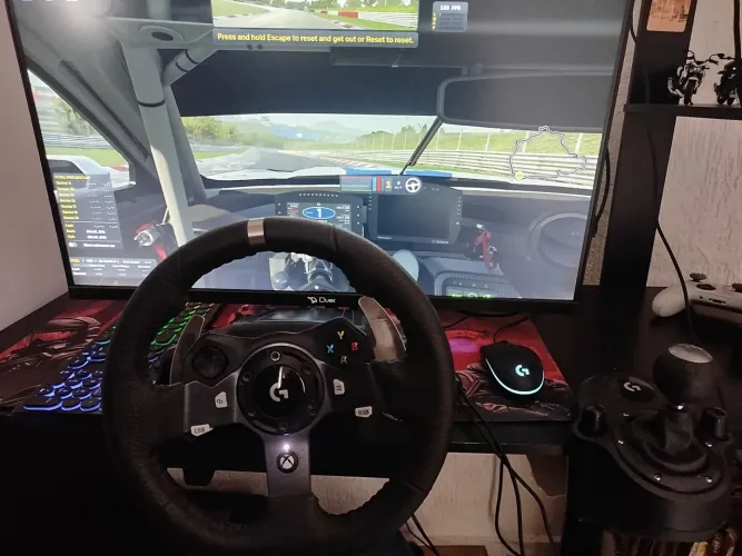 Volante g920 completo com câmbio e mod magnético nas borboletas.