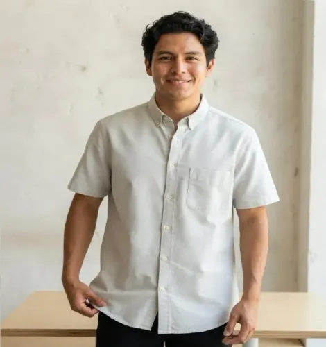 Camisa Manga Curta Algodão Masculina Original Zara Tam.m