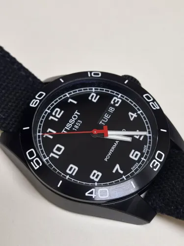 Relogio Tissot PRS 516 Powermatic 80 Black Couro T1314303605200