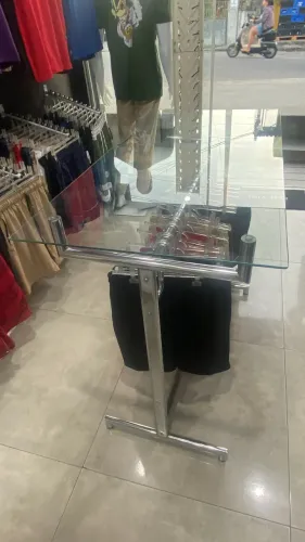 Mesa de loja tampa de vidro