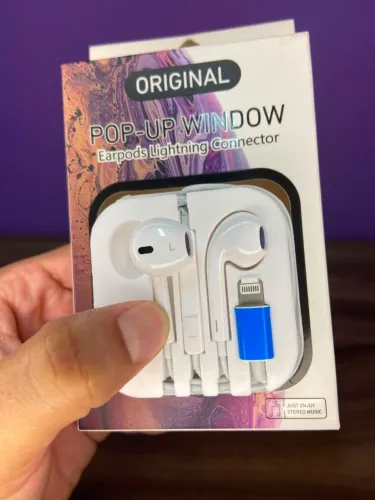 Fone de ouvido com fio Lightning - com som de qualidade - entrega grátis