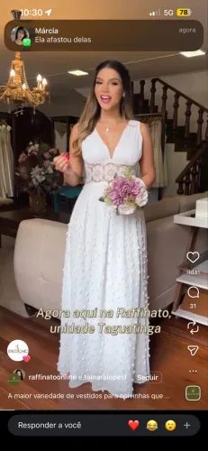 Vestido de casamento ou chá Revelação ( loja Raffinato)