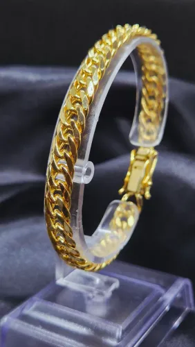 Pulseira Grumet Dupla 8mm Banhada 18k