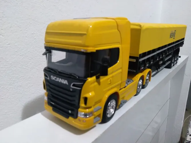 Miniatura Caminhão Scania R Graneleiro Escala 1/32