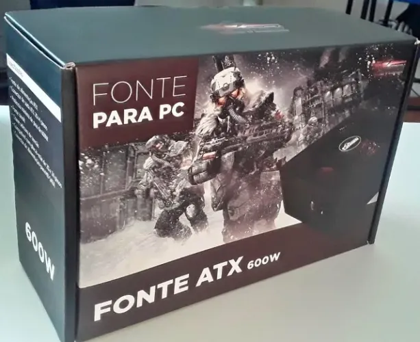 Fonte De Alimentação Pc Atx 600w, ac. cartões