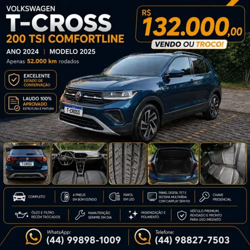 Volkswagen T-Cross Comfortline 1.0 TSI Flex 5P Aut. 2025