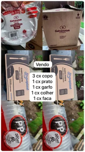 Kit copos prato colher faca garfo 