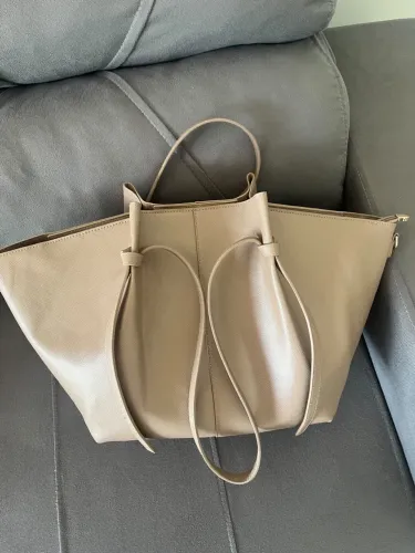 Conjunto 2 Bolsas Femininas Bege/Nude - Couro Sintético
