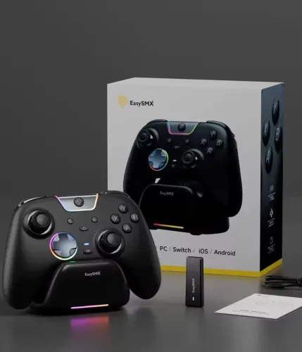 Controle Gamer EasySMX X05 Pro com Base de Carregamento RGB Lacrado! Nunca usado!