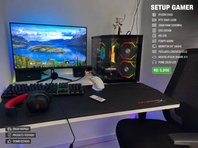 Vendo setup completo gamer 