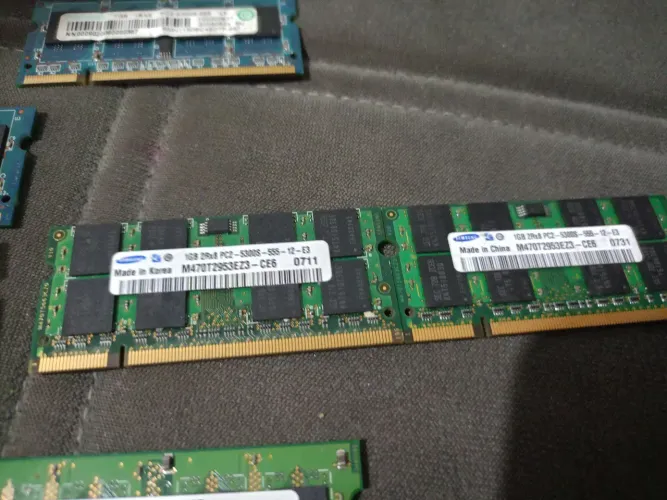 Lote 13 memórias RAM DDR2 notebook