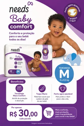 FRALDAS Needs Baby Comfort