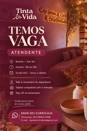 Vaga para atendendimento ao cliente sem experiencia