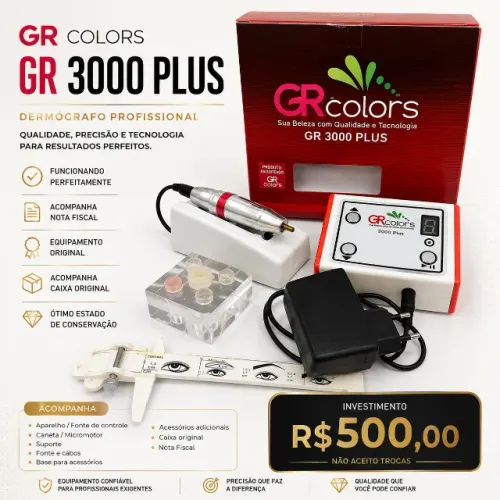 ? Dermógrafo GR Colors GR 3000 Plus com Nota Fiscal