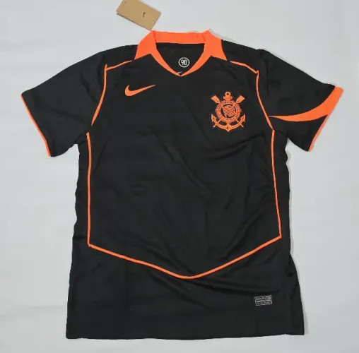 Camisa Corinthians III Third 2025/ 26 Torcedor Preta e Laranja