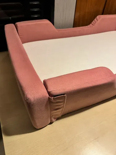 cama montessori infantil desmontável com velcro + colchão + roupa de cama