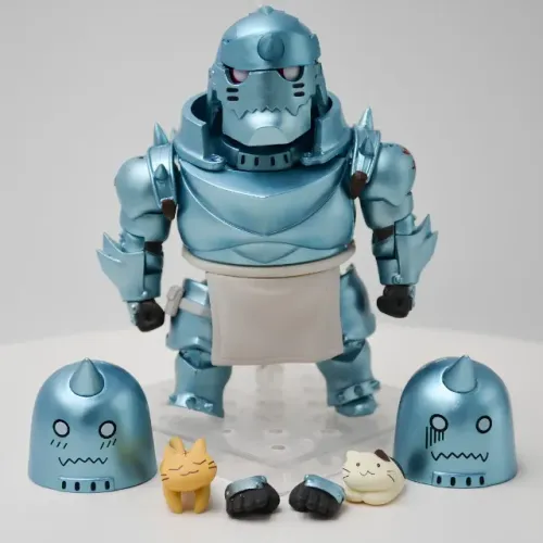 Action Figure Articulável Alphonse Elric Fullmetal Alchemist 12cm PVC ABS Com Base Suporte