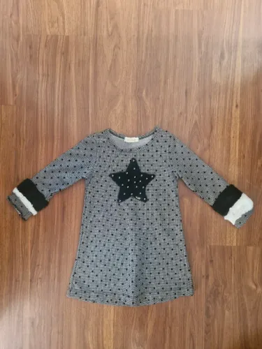 Vestido la patit Kukiê Cinza Infantil 