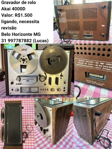 Gravador de rolo Akai GX-4000D