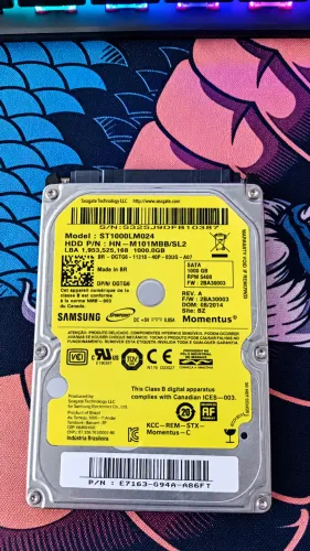 HD SATA 2,5? Samsung Seagate 1TB - 5400 RPM para Notebook