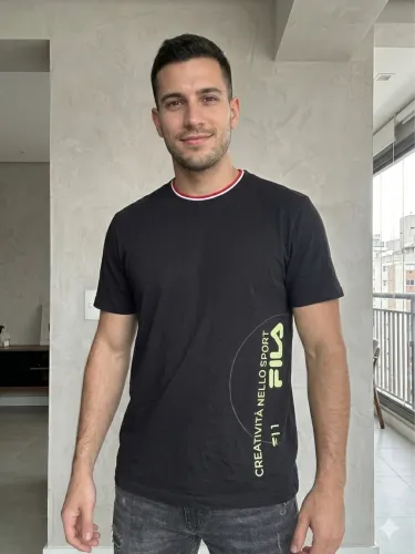 Camisa FILA Masculina Preta - Original
