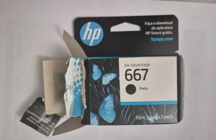 Cartucho HP 667 Preto Original - Novo, apenas aberto
