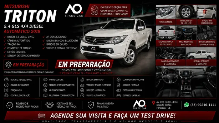 Mitsubishi L200 Triton Sport GLS 2.4 CD Diesel Aut. 2019