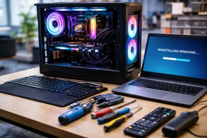 Serviço de informática a domicílio (conserto, formatação, instalação de programas etc)