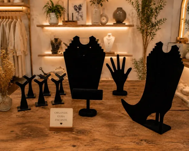 KIT MOSTRUÁRIO PARA BIJUTERIAS E ACESSÓRIOS - EXPOSIÇÃO PROFISSIONAL
