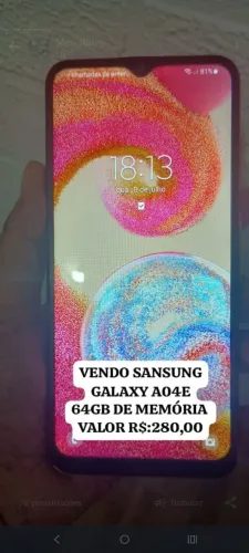 VENDO SANSUNG GALAXY A04E 64GB DE MEMÓRIA