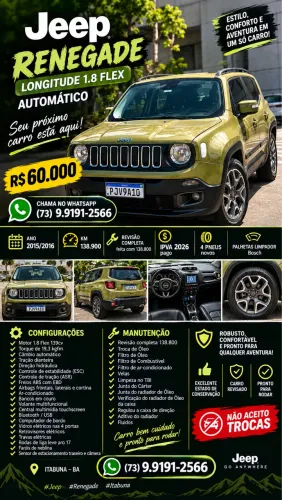 Jeep Renegade Longitude 1.8 4X2 Flex 16V Aut. 2016
