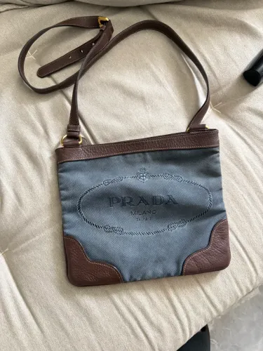 Bolsa Tiracolo Prada Messenger Denim Bicolor ORIGINAL