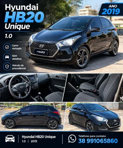 Hyundai HB20 Unique 1.0 Flex 12V Mec. 2019