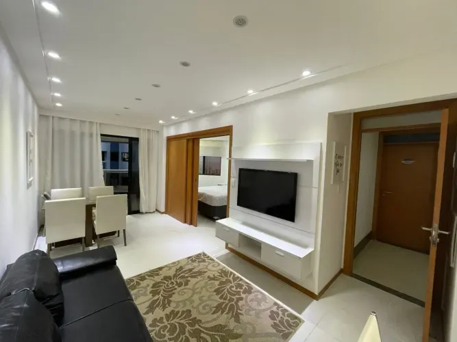 Apartamento a venda no Caminho das Árvores quarto e sala mobiliado no Salvador Prime