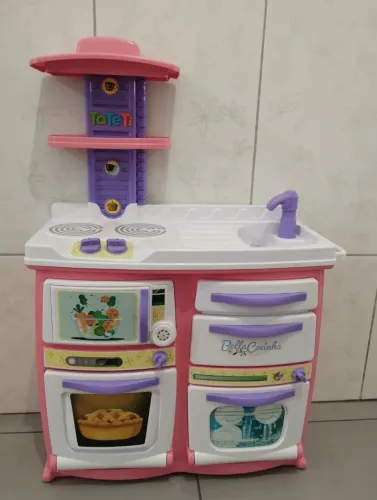 Cozinha Bella Tateti Pia com Torneira e Microondas com som