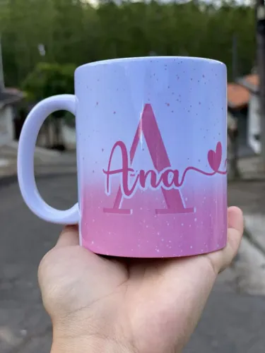 Caneca iniciais do Stitch