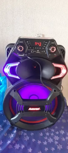 Caixa de som amplificada Amvox potente 550w RMS bluetooth, pendrive rádio am-fm 