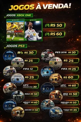 Jogos para PS3 e Xbox one,todos originais e com caixa!
