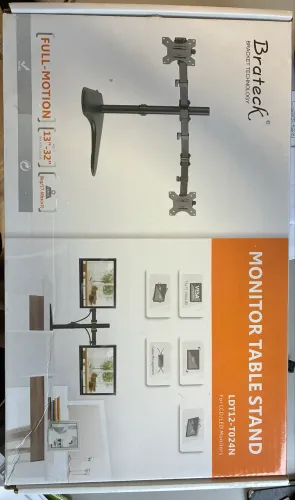 Suporte Monitor Duplo Articulado de Mesa (Zerado, na Caixa)
