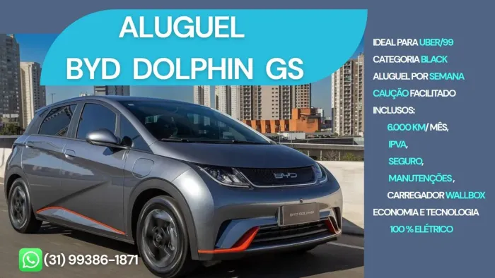 LOCAÇÃO DE VEÍCULO ELÉTRICO BYD DOLPHIN GS