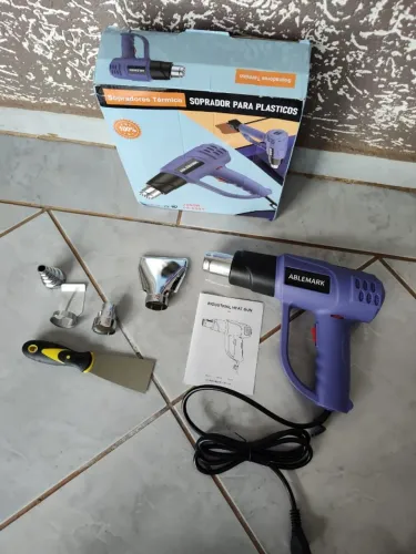 Soprador Térmico 2000W com Controle de Temperatura Contínuo 60°C-600°C, 2 Estágios
