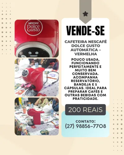 Cafeteira Nescafé Dolce Gusto - automática vermelha