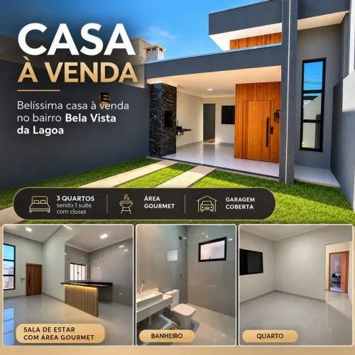 BELÍSSIMA CASA À VENDA  BELA VISTA DA LAGOA | TRÊS LAGOAS/MS